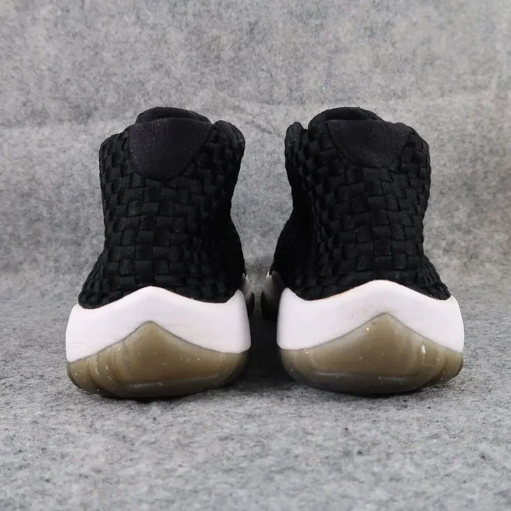 Jordan Future Sneakers Mens 8.5 Nike Air Shoes Woven Mid Black White Basketball